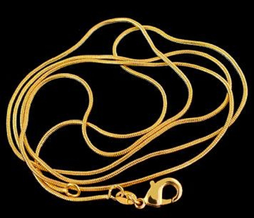 Elegant Gold Plated Snake Chain Necklace
