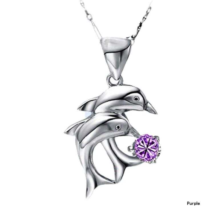 Dolphin Necklace-Necklace-Kirijewels.com-Purple-Kirijewels.com