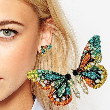 Personality Ear Nail Butterfly Earrings - Kirijewels.com