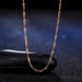 Gold Plated Water Wave Ripples Chain Necklace/2-Chain Necklaces-Kirijewels.com-Silver Plated-Kirijewels.com