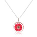 Handmade Resin Daisy Flower Necklace-Pendant Necklaces-Kirijewels.com-red-Kirijewels.com