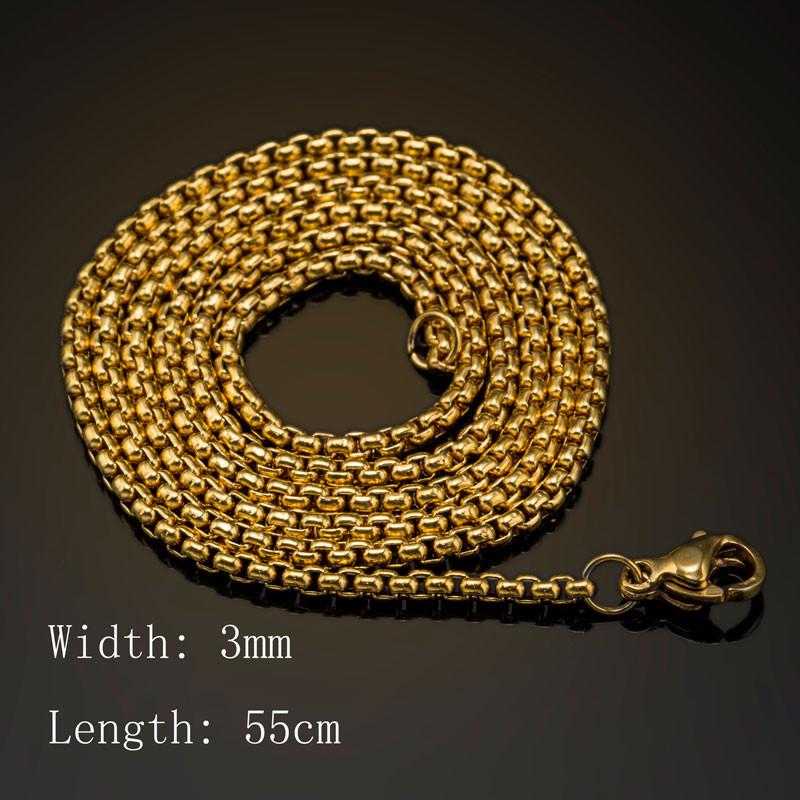 Stainless Steel Snake Chain Necklace-Necklace-Kirijewels.com-Rose Gold 7-Kirijewels.com