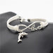 Leather Infinity Dolphin Bracelet-Charm Bracelets-Kirijewels.com-White-Kirijewels.com