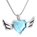 Locket Memorial Angel Wings Heart Necklace - Kirijewels.com