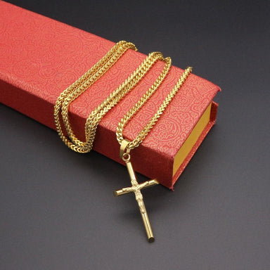 Eternity Stainless Steel Cross Necklace - Kirijewels.com