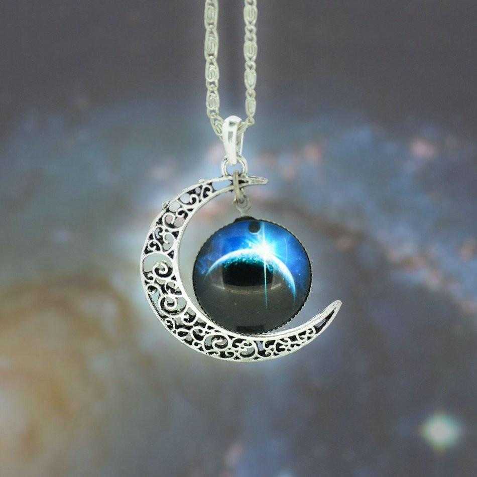 Galaxy Necklace-Necklace-Kirijewels.com-Blue Moon & Milky Way-Kirijewels.com