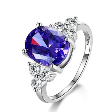 Gemstone Topaz 925 Sterling Silver Wedding Ring - Kirijewels.com