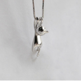 Silver Plated Cat Pendant Necklace-Necklace-Kirijewels.com-Silver Dull Polish-Kirijewels.com