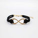 Love Heart Leather Charm Bracelet-Charm Bracelets-Kirijewels.com-Silver Infinity Gold-Kirijewels.com