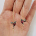 Glossy Arc Long Thread Tassel Drop Earrings - Kirijewels.com