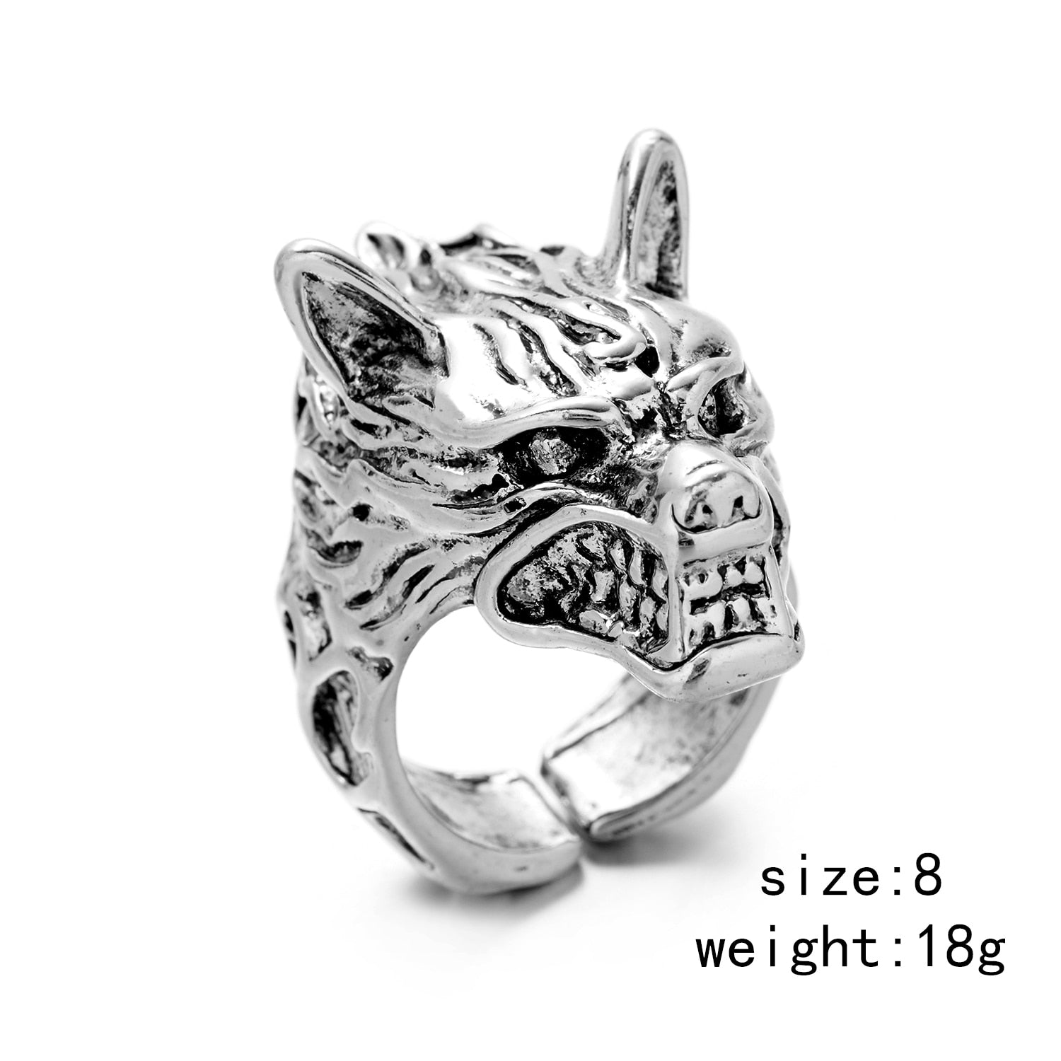 Gothic Vivid Adjustable Cat Ring