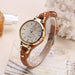 Round Dial Rivet PU Leather Strap Wrist Watch - Kirijewels.com