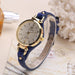 Round Dial Rivet PU Leather Strap Wrist Watch - Kirijewels.com