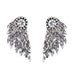 Angel Wings Alloy Crystal Stud Earrings-Stud Earrings-Kirijewels.com-Antique Silver-Kirijewels.com