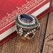 Anillo Big Turquoise Wedding Ring-Rings-Kirijewels.com-7-Red-Kirijewels.com
