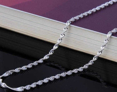 Double Water Wave Chain Necklace-Chain Necklaces-Kirijewels.com-16inch gold-Kirijewels.com
