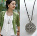 Flower Crystal Long Chain Necklace-Chain Necklaces-Kirijewels.com-SIlver 1-Kirijewels.com