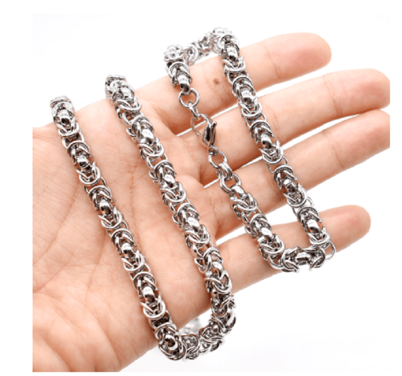 Byzantine Stainless Steel Link Chain Necklace - Kirijewels.com