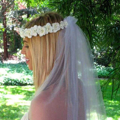 Free Handmade Flower Crown Wedding Wreath Bridal Headband-Hair Accessories-Kirijewels.com-White-Kirijewels.com