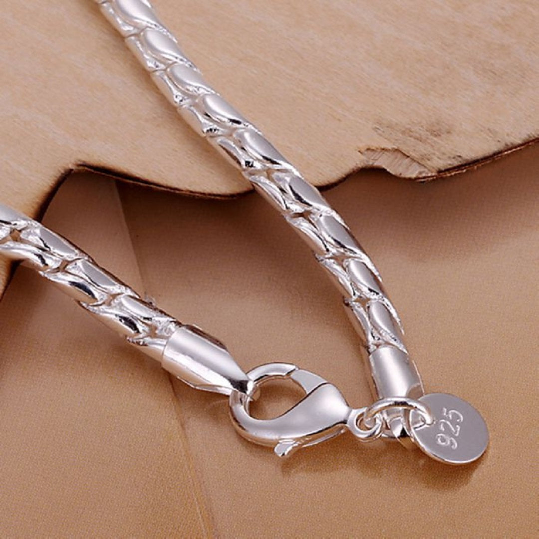 New Elegant Sterling Silver Bracelet Chain