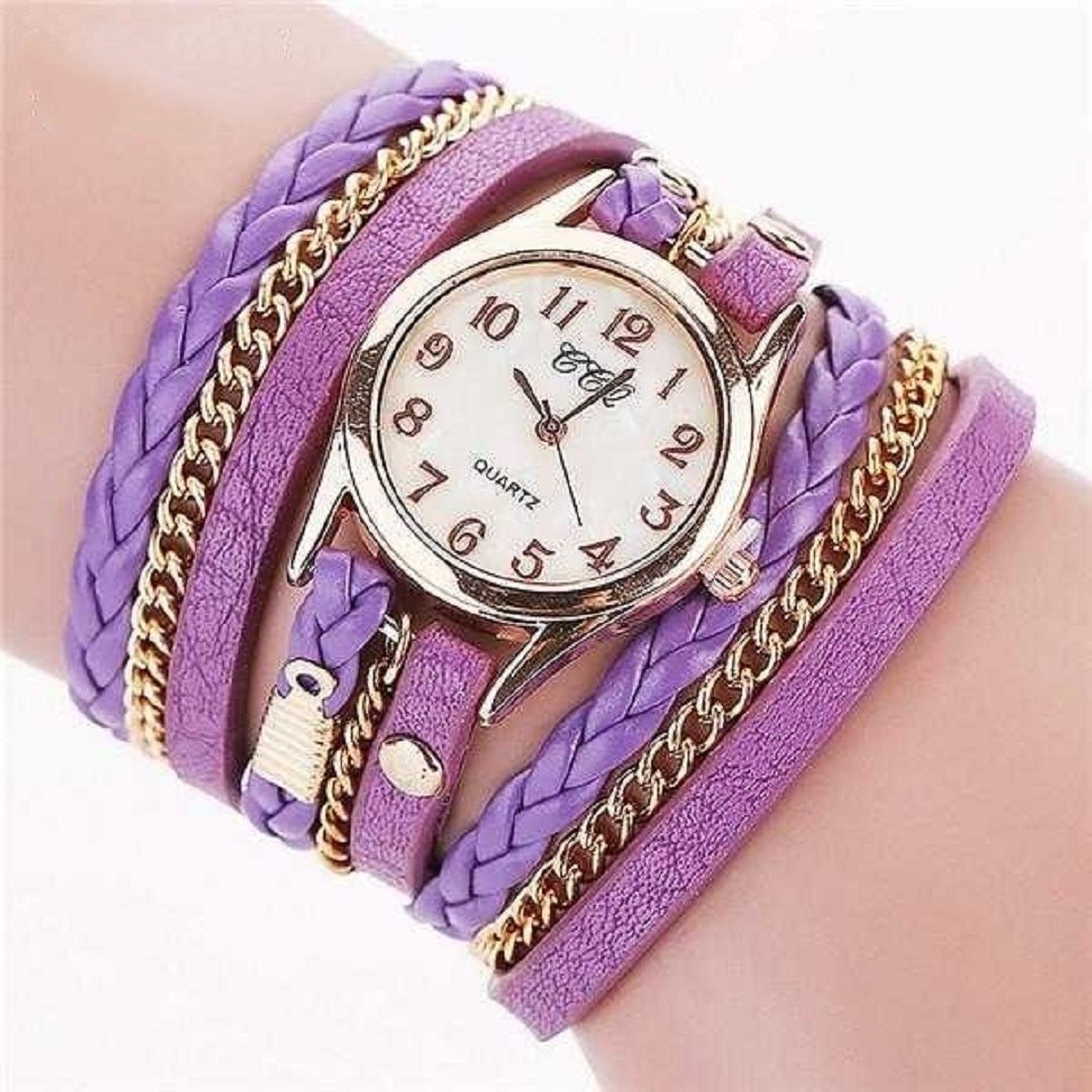 Relogio Leather Bracelet Watch