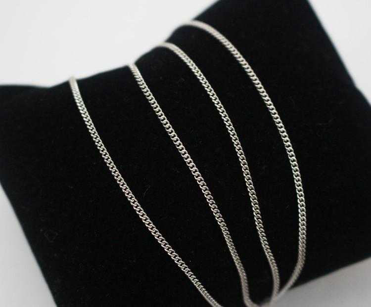 Free Sterling Silver Thin Water Wave Chain Necklace-Necklace-Kirijewels.com-24 Inch-Kirijewels.com