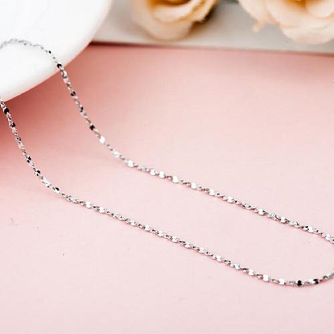 Charm Real Pure 925 Sterling Silver Snake Chain Necklace