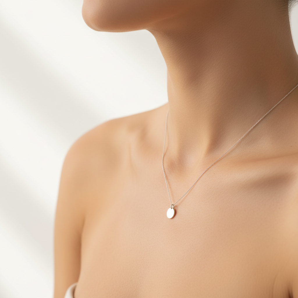 Sterling Silver Fine Chain Necklace — Lifestyle Ad