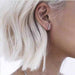 Simple T Bar Stud Earrings-earrings-Kirijewels.com-black circle-Kirijewels.com