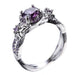 Free Sterling Silver Purple Zircon Claw Ring-Rings-Kirijewels.com-10-Purple-Kirijewels.com