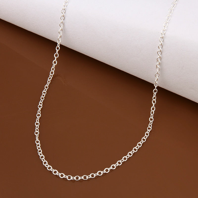 Maya 925 Sterling Silver Rolo Chain Necklace