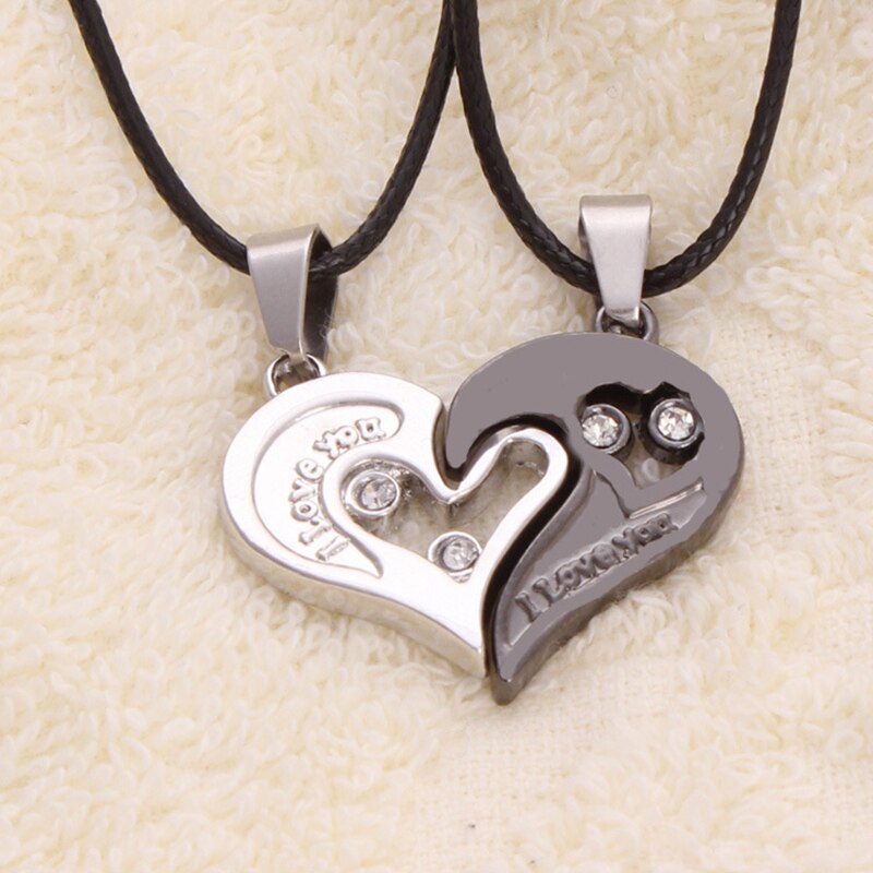 Silver Love Couple Necklace
