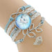 Princess Kids Leather Charm Bracelet-Chain & Link Bracelets-Kirijewels.com-Blue & White 3-Kirijewels.com