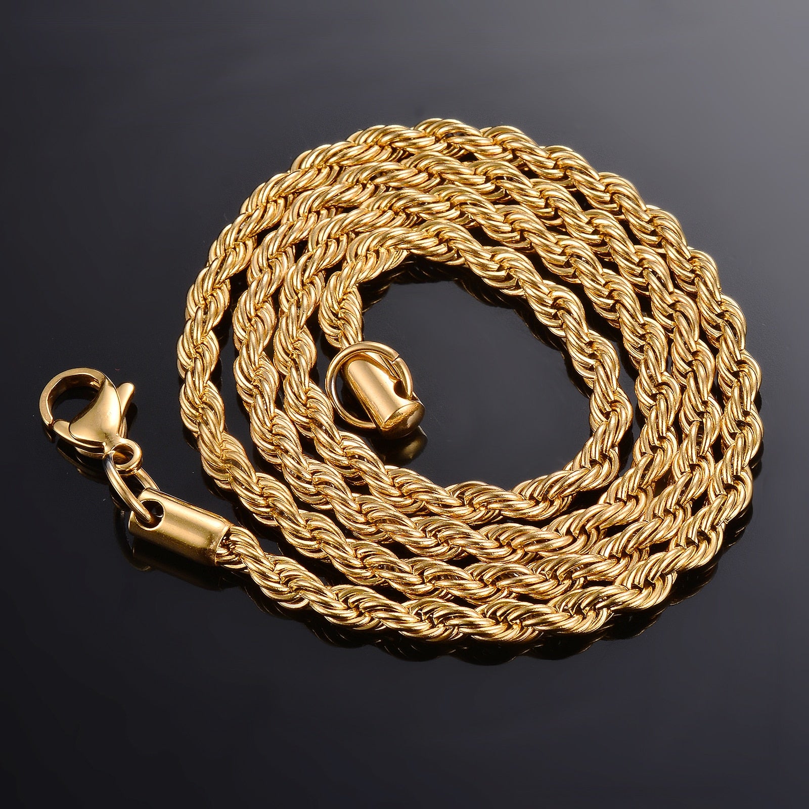 Rosa Rope Chain Stainless Steel Chain Necklace