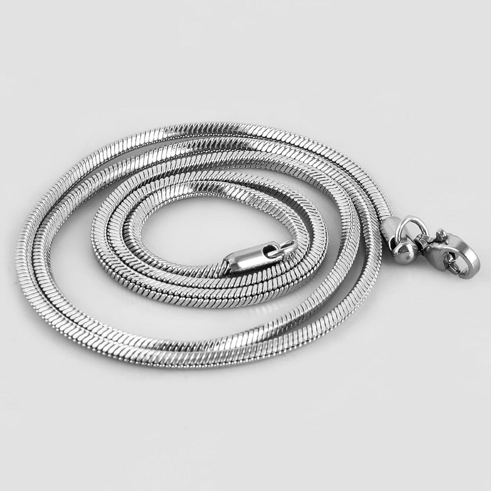 Stainless Steel Square Snake Chain Necklace