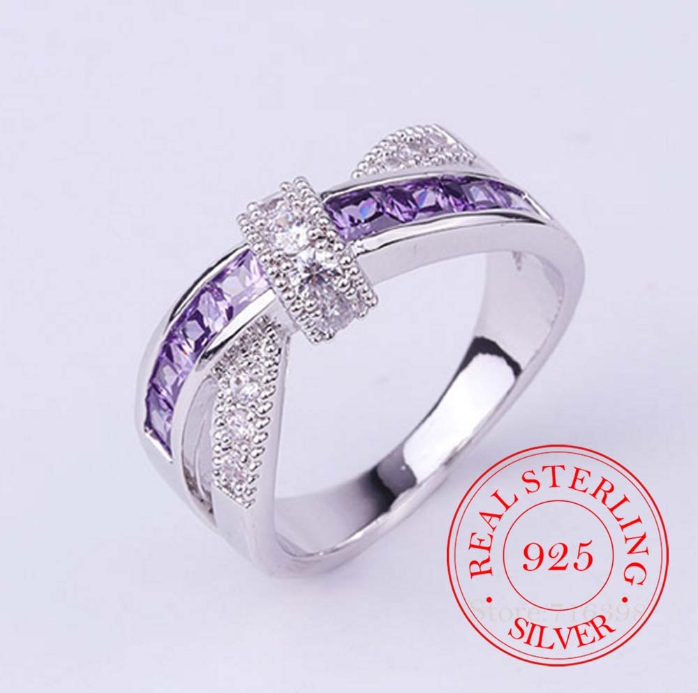 Emma 925 Sterling Silver Cross Wedding Ring