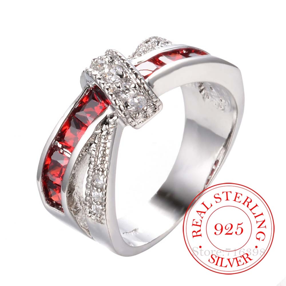 Emma 925 Sterling Silver Cross Wedding Ring