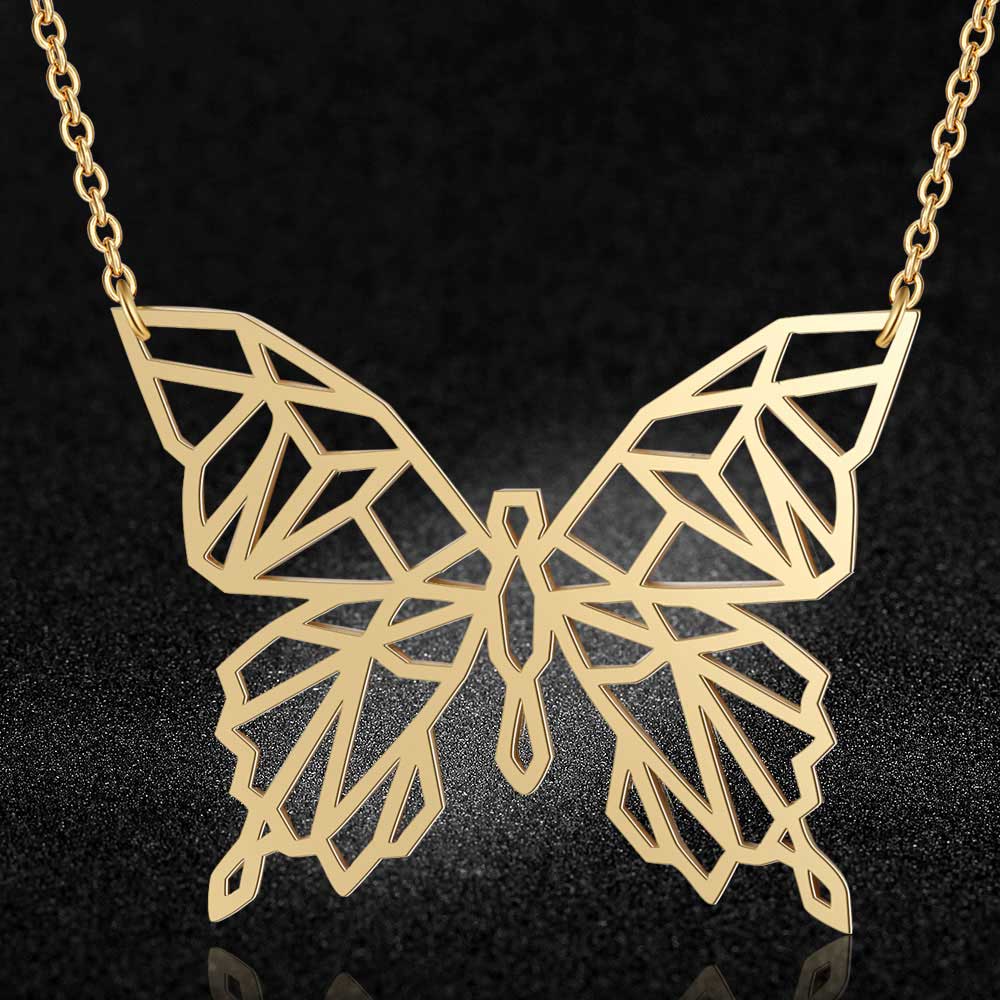 Gatekeeper Stainless Steel Butterfly Necklace - Kirijewels.com