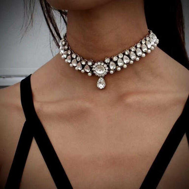 Free Water Drop Maxi choker Necklace-Choker Necklaces-Kirijewels.com-black-Kirijewels.com