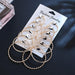 Large Circle 12 Pair Round Huggie Creole Earrings Set - Kirijewels.com