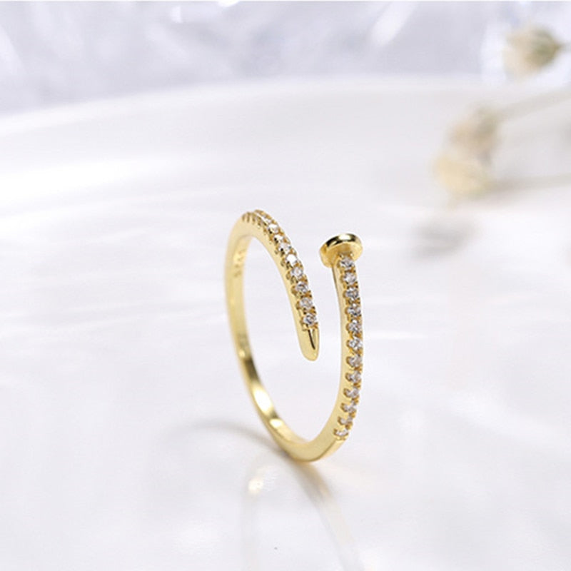 Amina Micro-Inlaid 14K Gold Plated Nail Jewelry Set