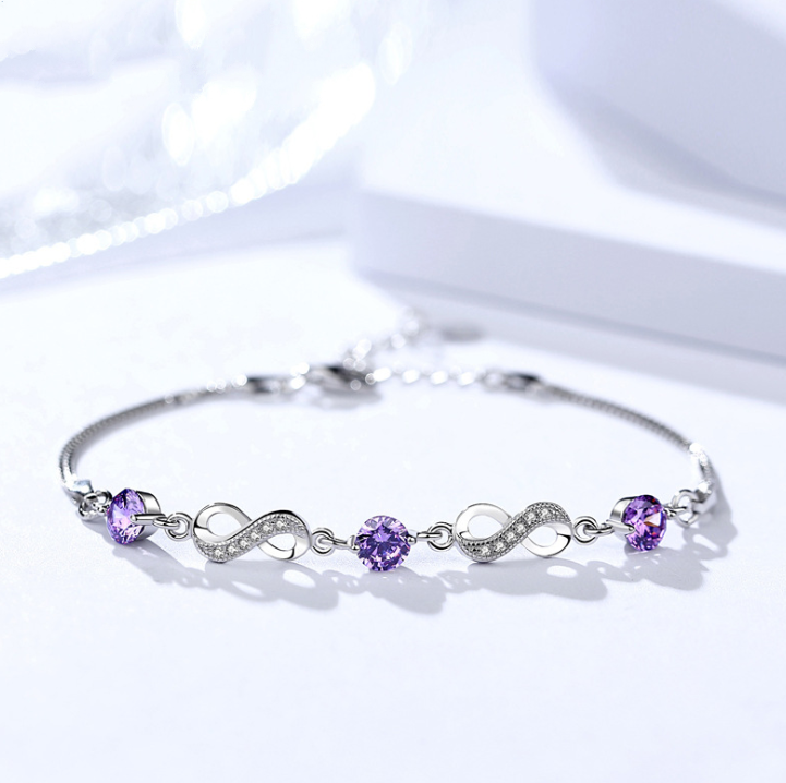 Diamond Crystal S925 Sterling Silver Bracelet