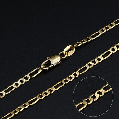 Twist Curb Silver Plated Figaro Chain Necklace - Kirijewels.com