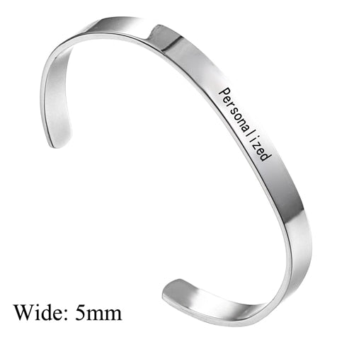 Ava Personalized Engraved Custom Name Stainless Steel Bracelet