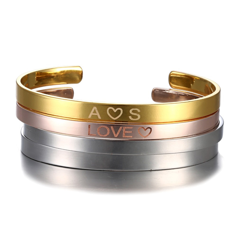 Ava Personalized Engraved Custom Name Stainless Steel Bracelet