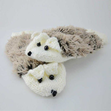 Hedgehog Shape Winter Mittens-Gloves & Mittens-Kirijewels.com-Beige-Kirijewels.com