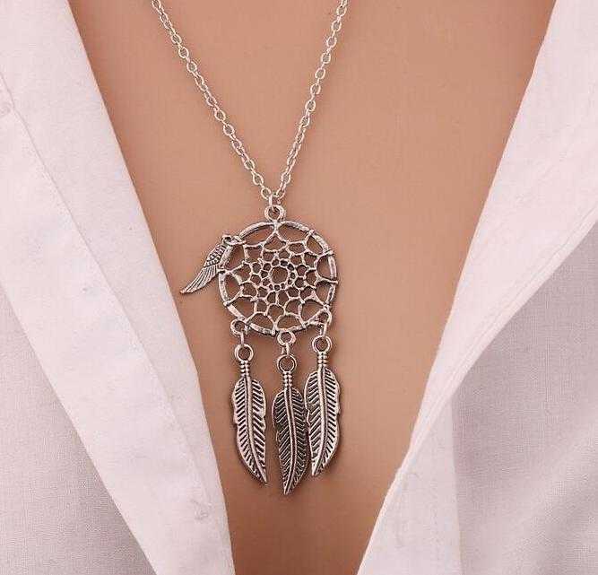 Free Retro Tassels Feather Pendant Necklace-Necklace-Kirijewels.com-B-Kirijewels.com