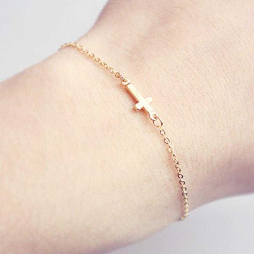 Free Chain Cross Bracelet-Bracelet-Kirijewels.com-Gold-color-Kirijewels.com