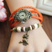 Owl Genuine Leather Bracelet Watch-Women's Watches-Kirijewels.com-orange-Kirijewels.com