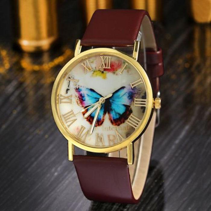 FREE Butterfly Clasp Leather Watch Band-Watch-Kirijewels.com-Black-Kirijewels.com